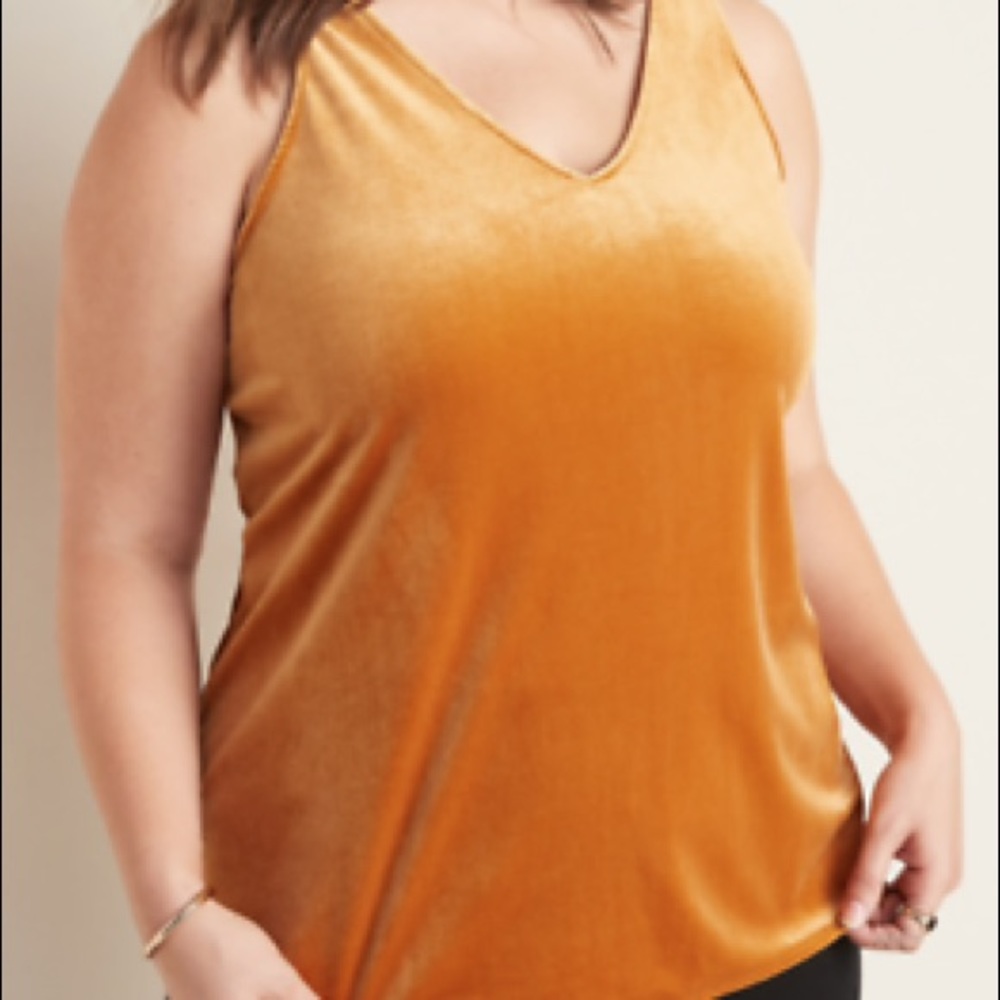 Old Navy Velvet Mustard Top
